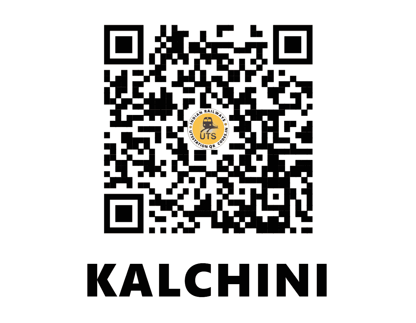 UTS QR Code for KALCHINI - KCF (NF - WEST BENGAL)